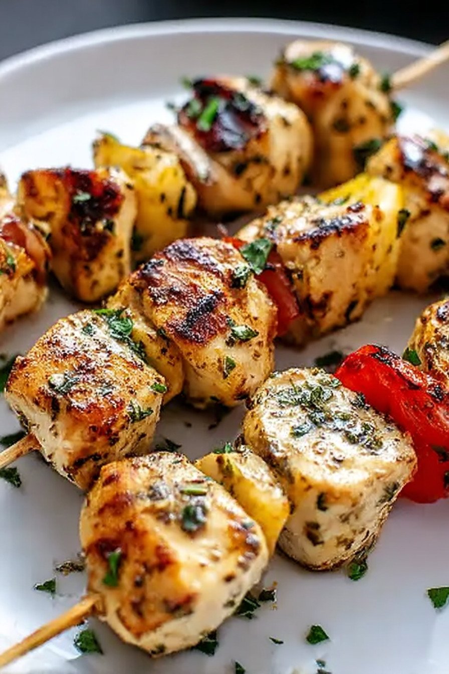Easy Greek Marinated Chicken Kabobs final result