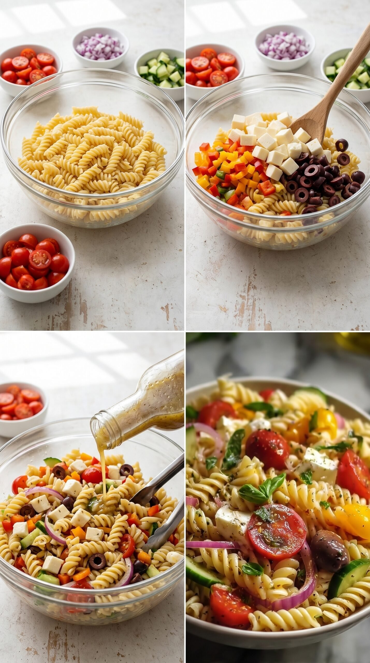 Cold Pasta Salad with Italian Dressing for Crisp, Chilled Flavor recipe instructions