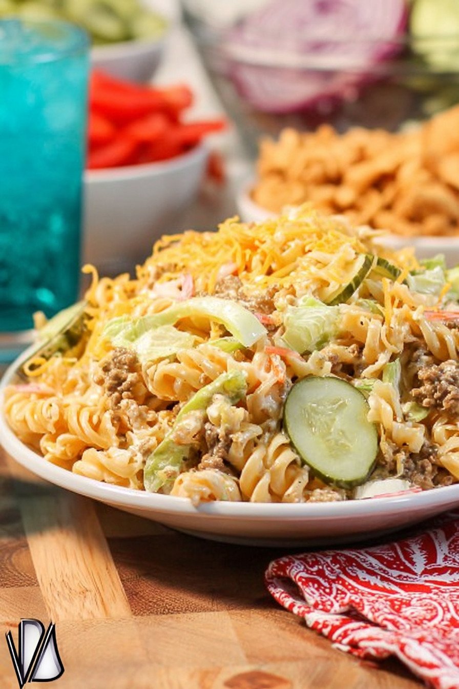 Big Mac Pasta Salad with Creamy Burger Sauce recipe tips