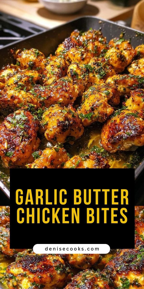 Juicy Garlic Butter Chicken Bites save this recipe