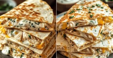 Irresistible High-Protein Chicken Ranch Quesadilla recipe photo