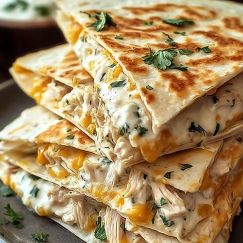 Irresistible High-Protein Chicken Ranch Quesadilla extra recipe photo