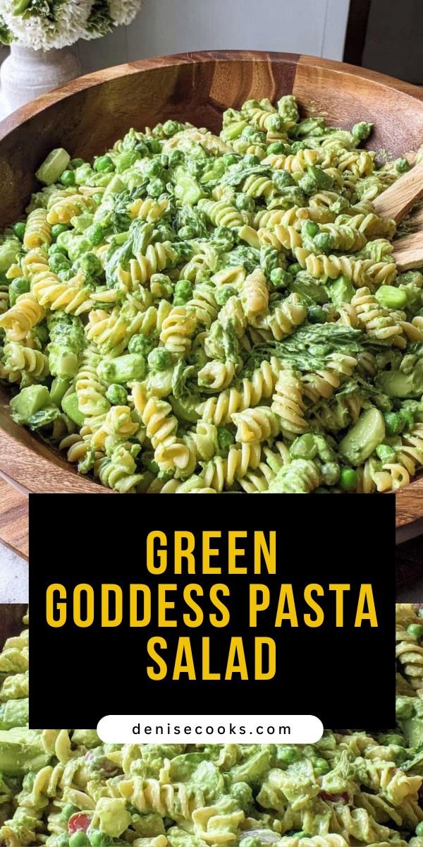 Easy Green Goddess Pasta Salad with Creamy Dressing save this recipe