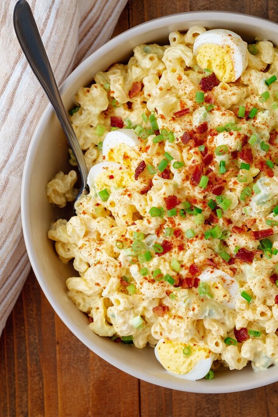 Creamy Deviled Egg Pasta Salad Recipe recipe tips