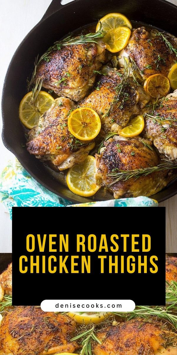 Oven Roasted Chicken Thighs with Lemon and Fresh Herbs save this recipe