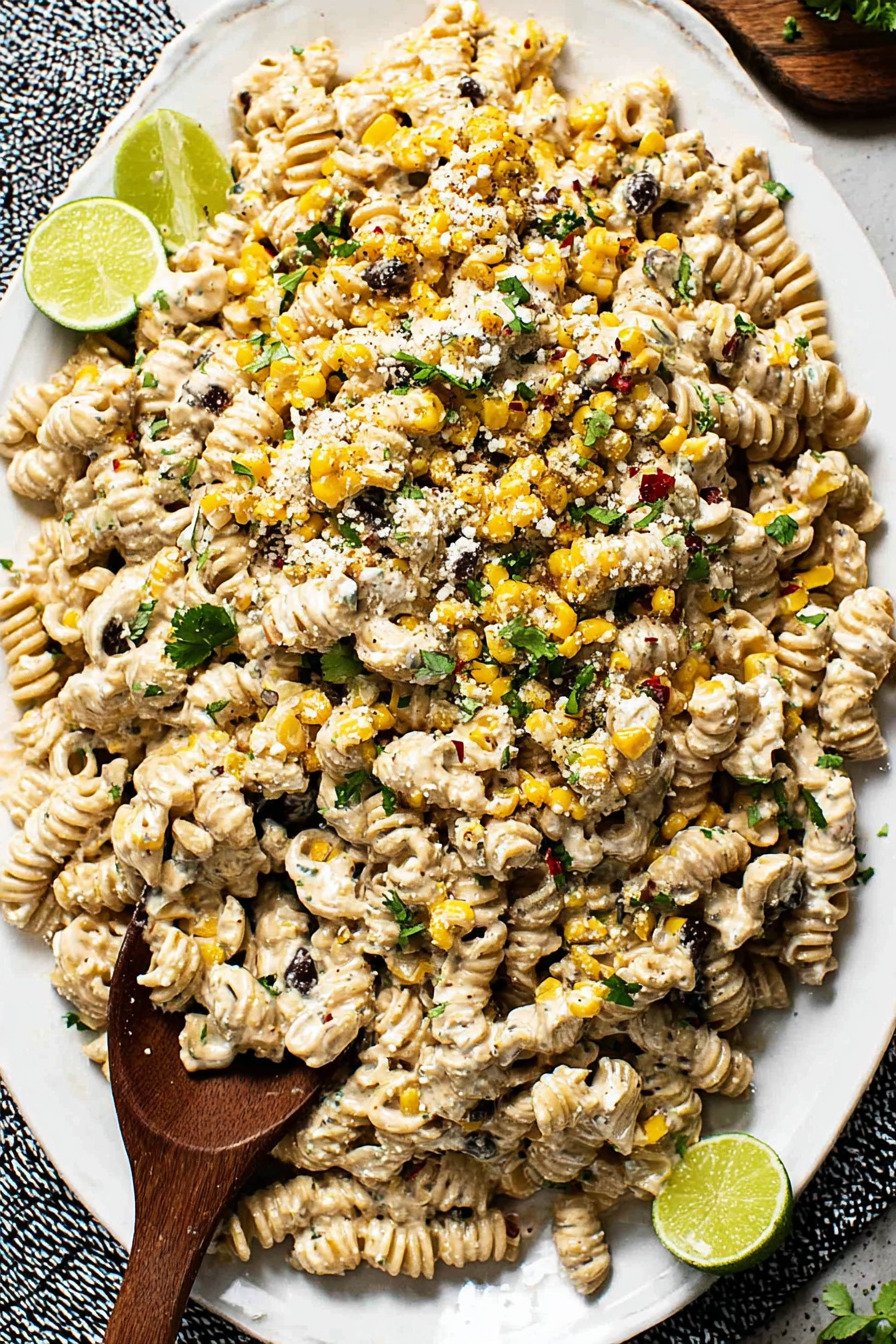 20-Minute Creamy Street Corn Pasta Salad recipe tips