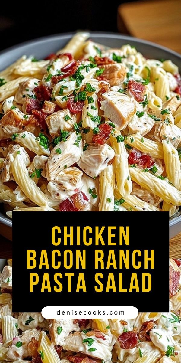 Chicken Bacon Ranch Pasta Salad: Flavor Explosion Awaits! save this recipe