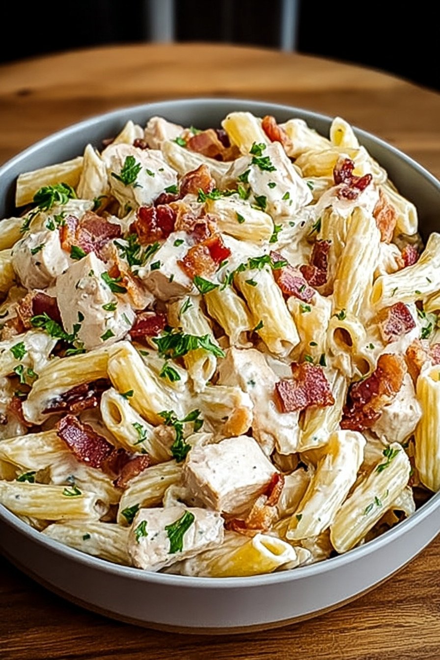 Chicken Bacon Ranch Pasta Salad: Flavor Explosion Awaits! extra recipe photo