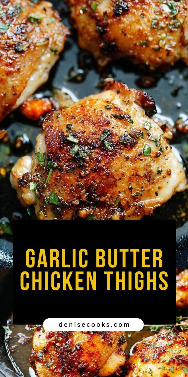 Baked Chicken Thighs (Garlic Butter, Crispy & Juicy) save this recipe
