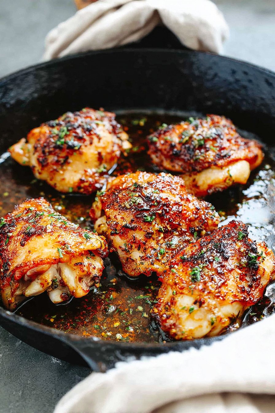 Baked Chicken Thighs (Garlic Butter, Crispy & Juicy) extra recipe photo