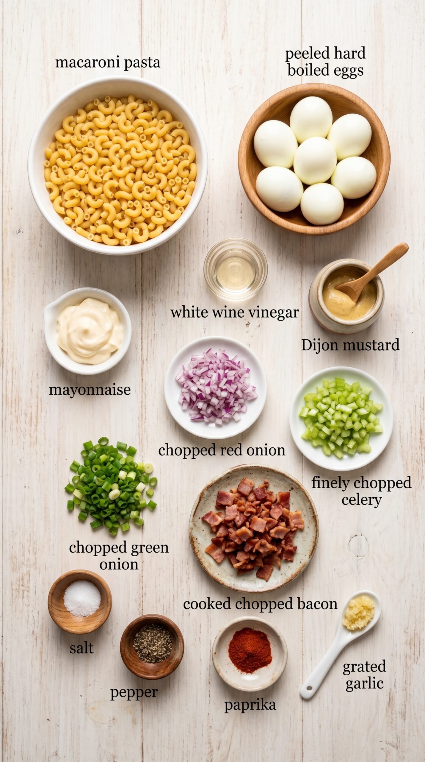 Creamy Deviled Egg Pasta Salad Recipe recipe ingredients