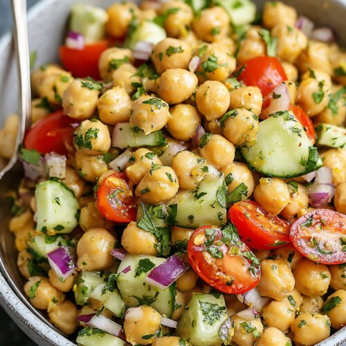 High Protein Chickpea Salad (Vegan + Gluten-Free) with Fresh Crunch extra recipe photo