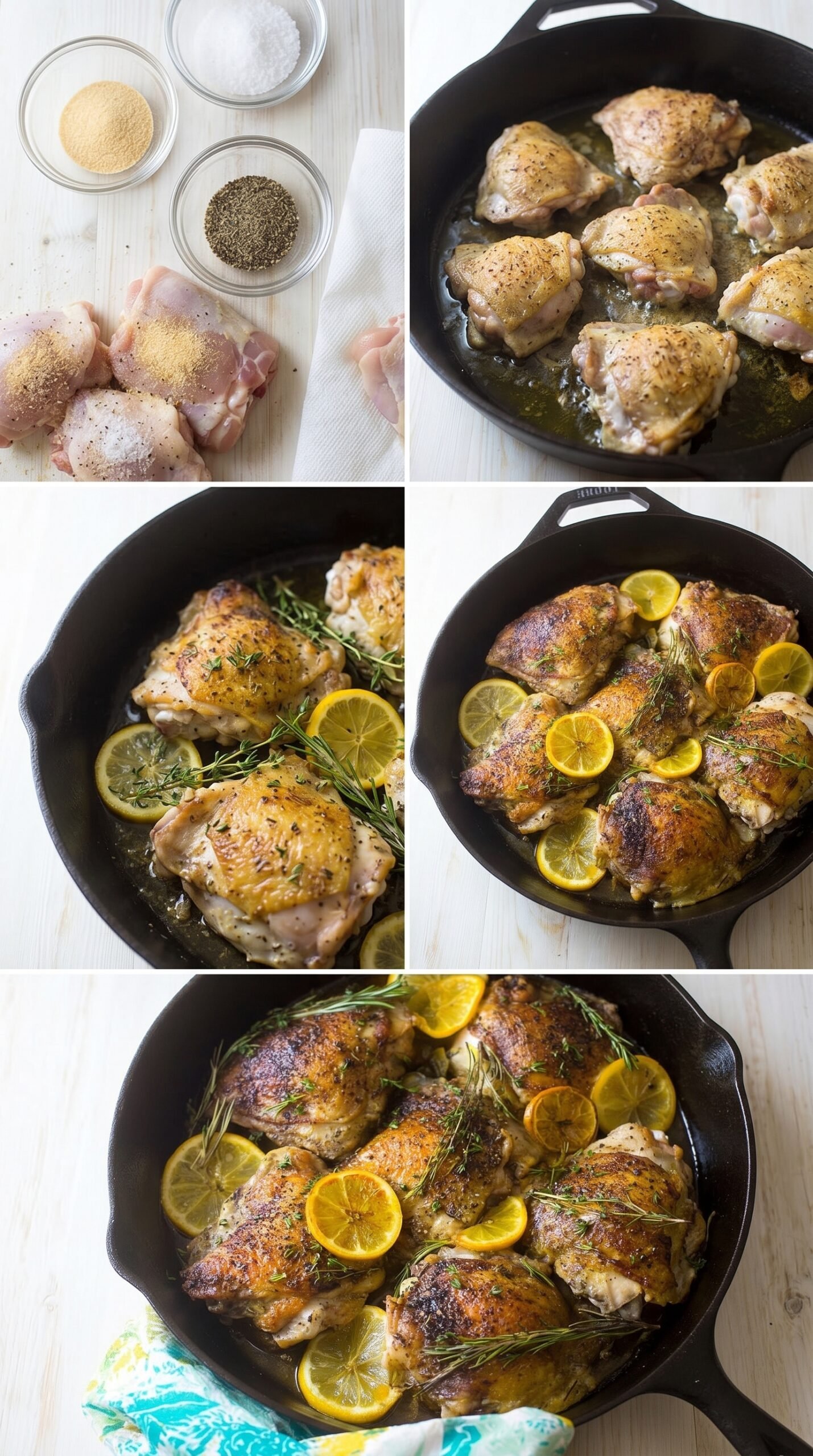 Oven Roasted Chicken Thighs with Lemon and Fresh Herbs recipe instructions