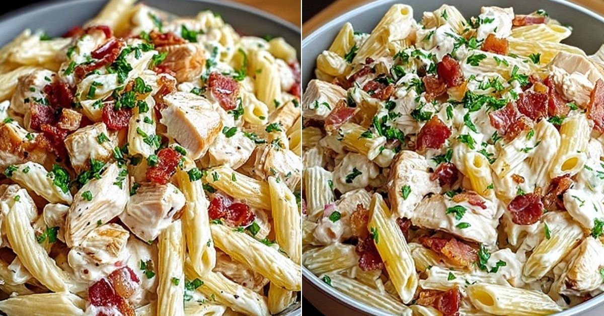 Chicken Bacon Ranch Pasta Salad: Flavor Explosion Awaits! recipe photo