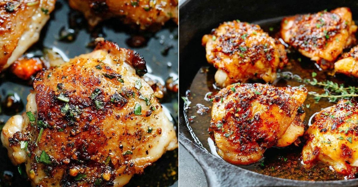 Baked Chicken Thighs (Garlic Butter, Crispy & Juicy) recipe photo