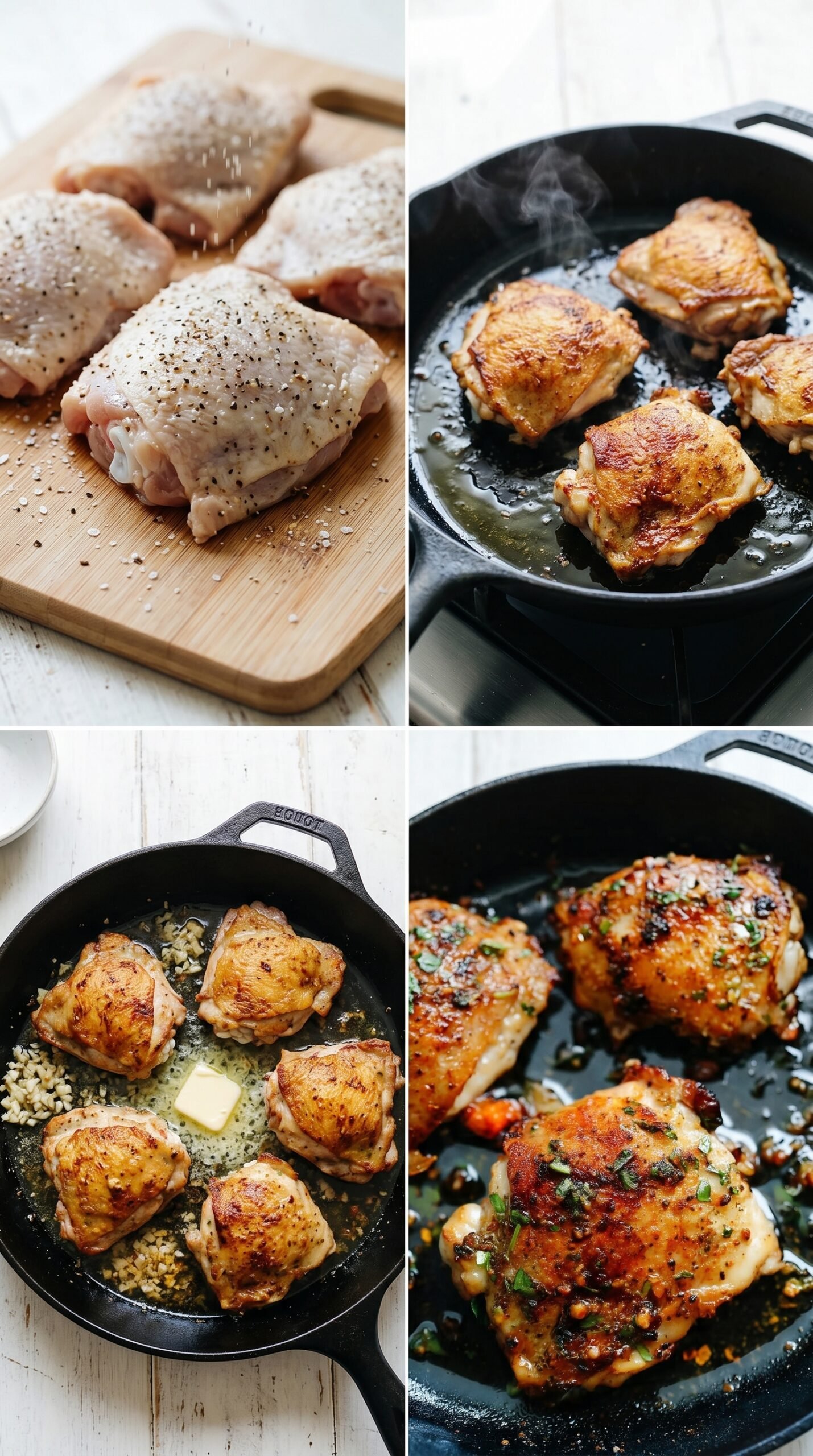 Baked Chicken Thighs (Garlic Butter, Crispy & Juicy) recipe instructions