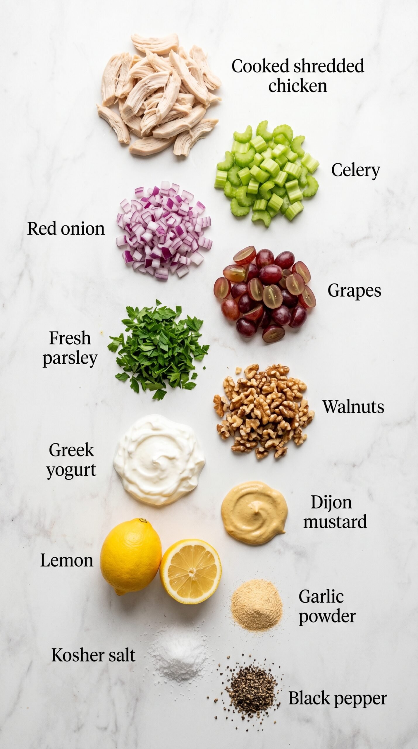 Healthy Chicken Salad Recipe (No Mayo, Easy to Make) recipe ingredients